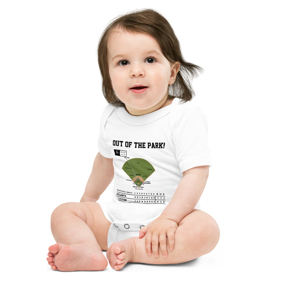 Greatest Atlanta Braves Plays Baby Bodysuit: Out of the park! (2021)