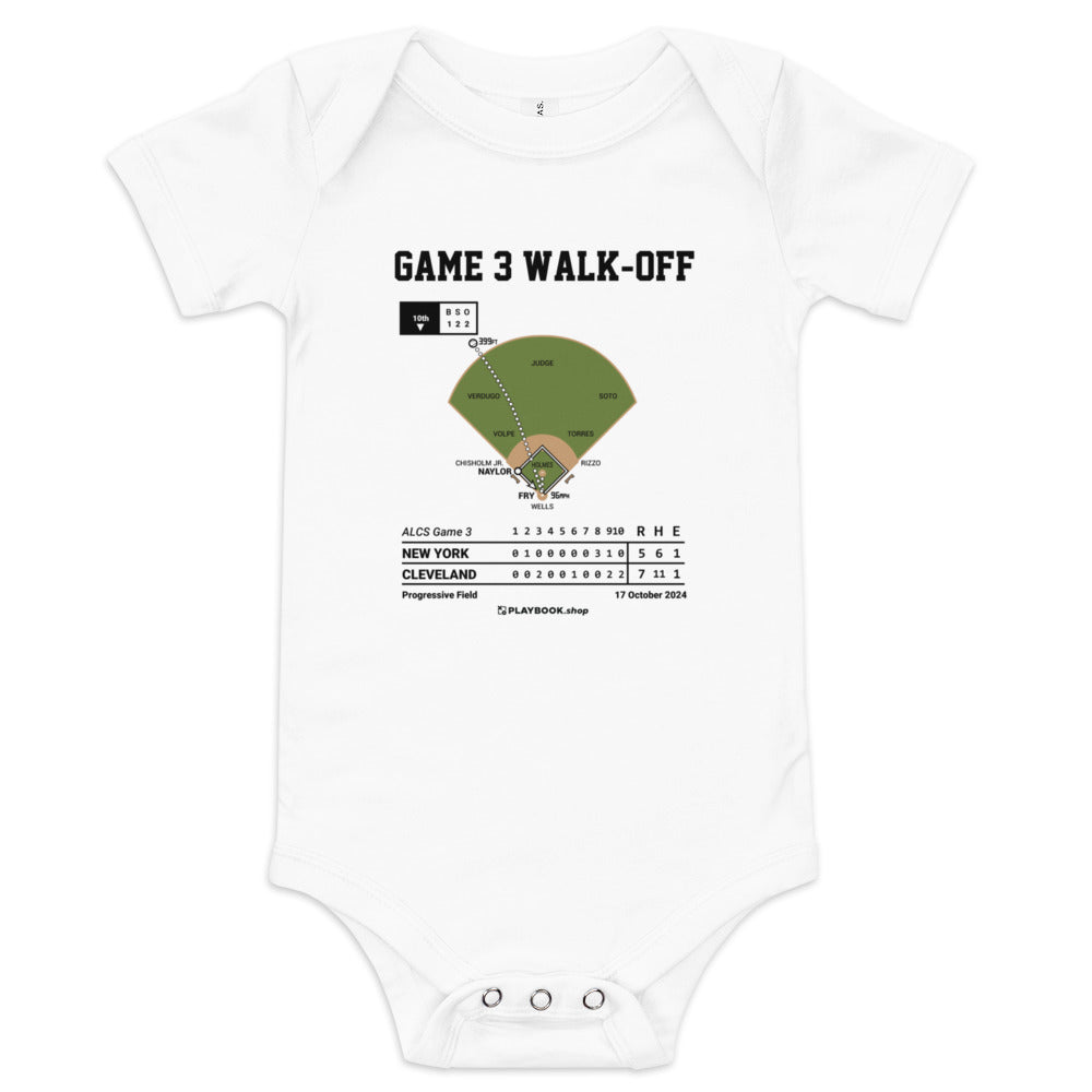 Greatest Cleveland Guardians Plays Baby Bodysuit: Game 3 Walk-Off (2024)
