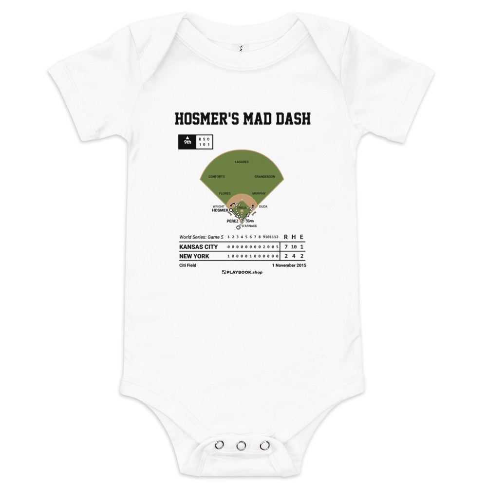 Greatest Kansas City Royals Plays Baby Bodysuit: Hosmer's mad dash (2015)