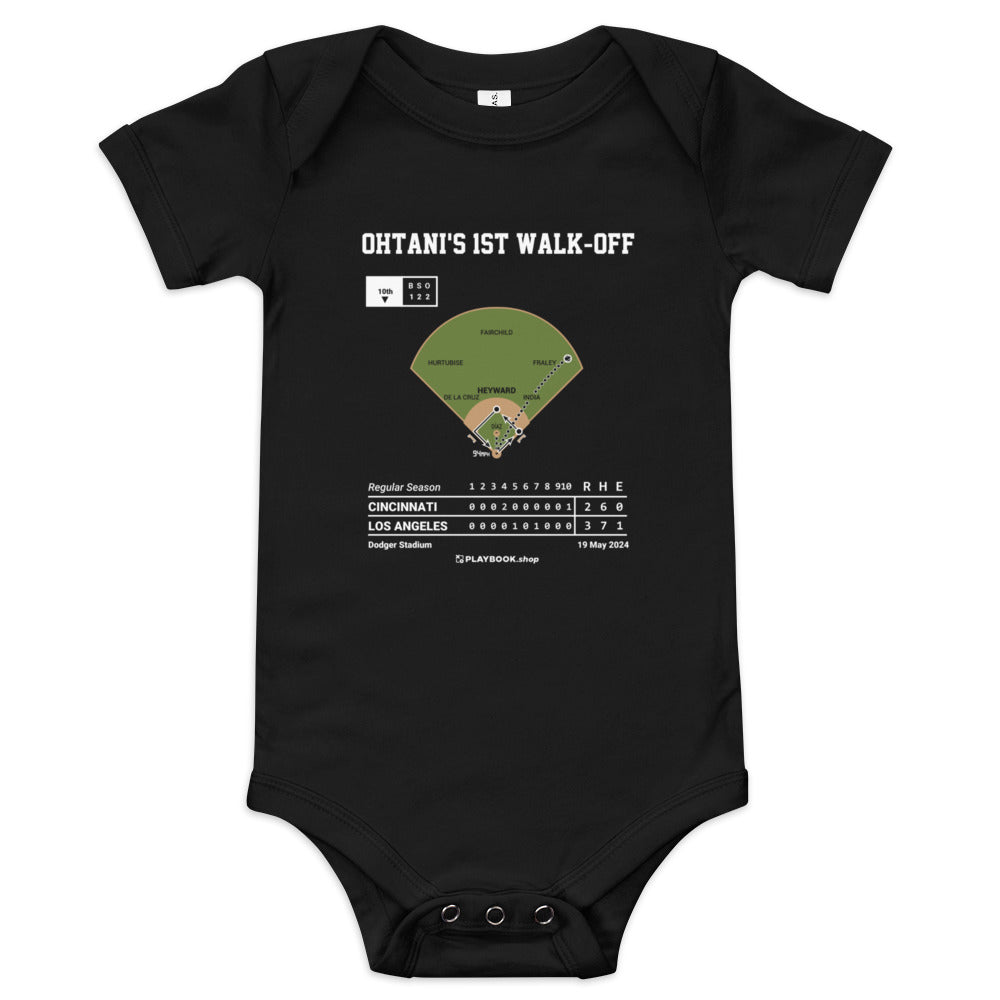 Greatest Los Angeles Dodgers Plays Baby Bodysuit: Ohtani's 1st Walk-Off (2024)