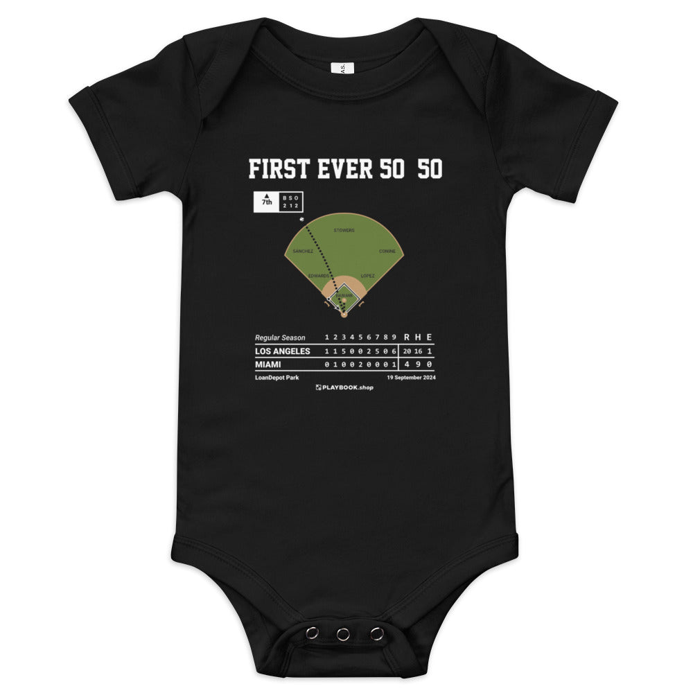 Greatest Los Angeles Dodgers Plays Baby Bodysuit: First Ever 50/50 (2024)