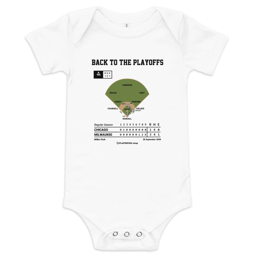 Greatest Milwaukee Brewers Plays Baby Bodysuit: Back to the Playoffs (2008)