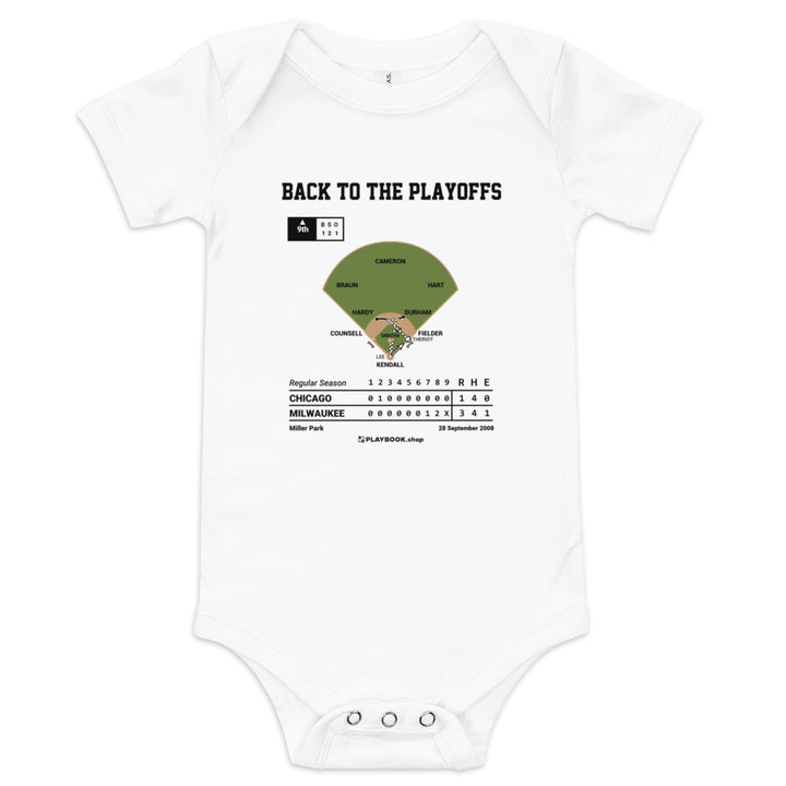Greatest Milwaukee Brewers Plays Baby Bodysuit: Back to the Playoffs (2008)