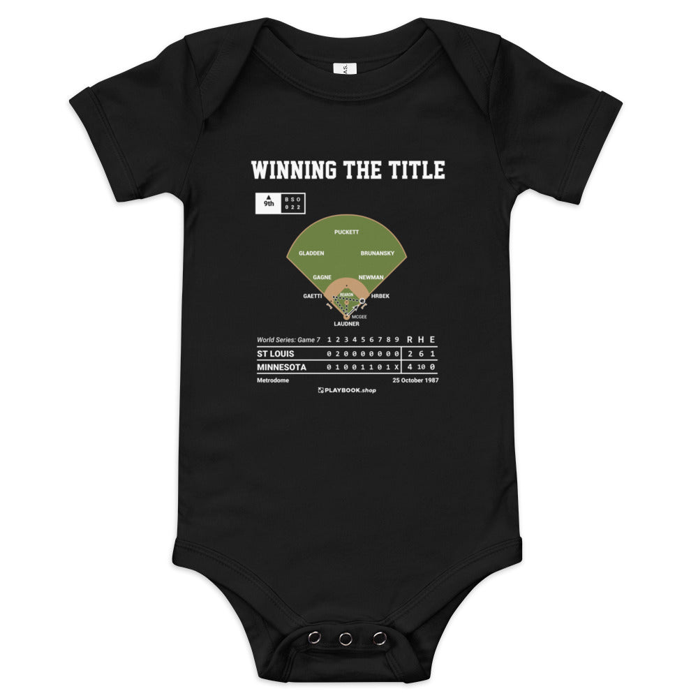 Greatest Minnesota Twins Plays Baby Bodysuit: Winning the Title (1987)