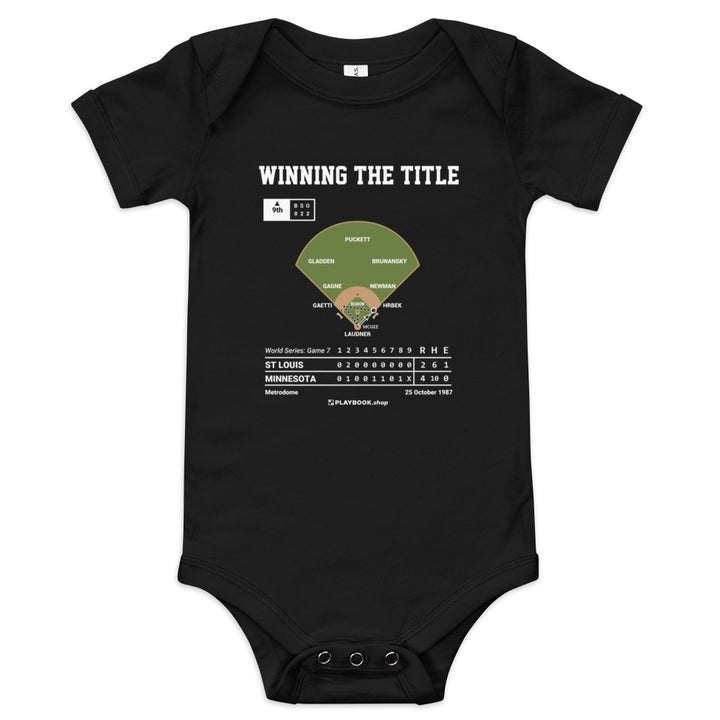 Greatest Minnesota Twins Plays Baby Bodysuit: Winning the Title (1987)