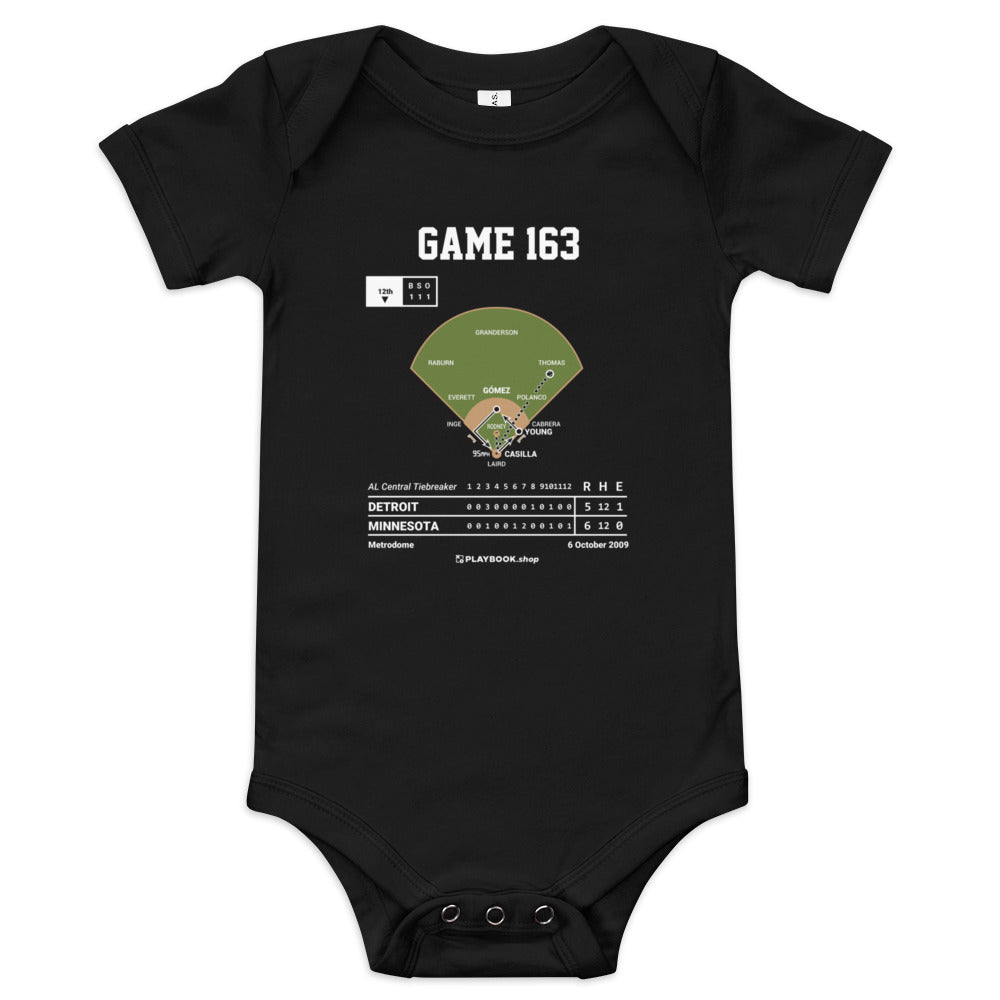 Greatest Minnesota Twins Plays Baby Bodysuit: Game 163 (2009)