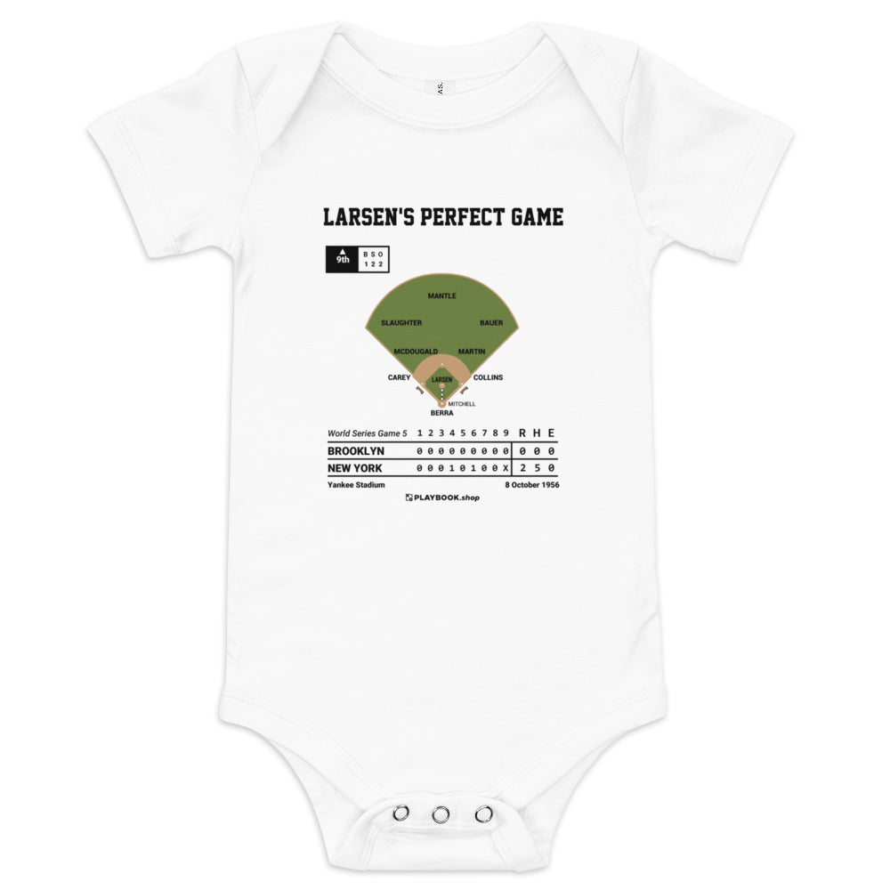 Greatest New York Yankees Plays Baby Bodysuit: Larsen's perfect game (1956)