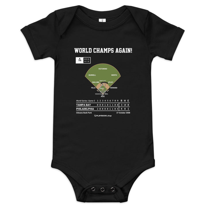 Greatest Philadelphia Phillies Plays Baby Bodysuit: World Champs Again! (2008)