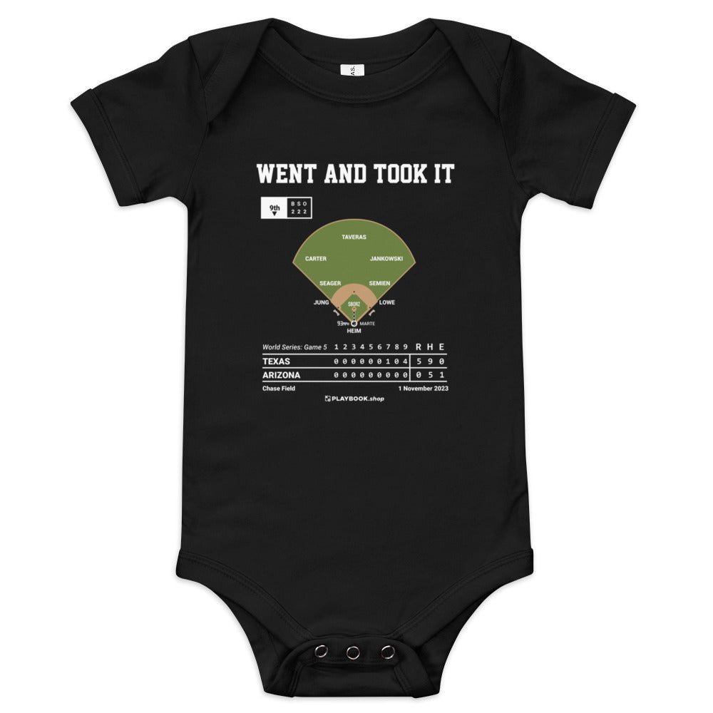Greatest Texas Rangers Plays Baby Bodysuit: Went and Took It (2023)