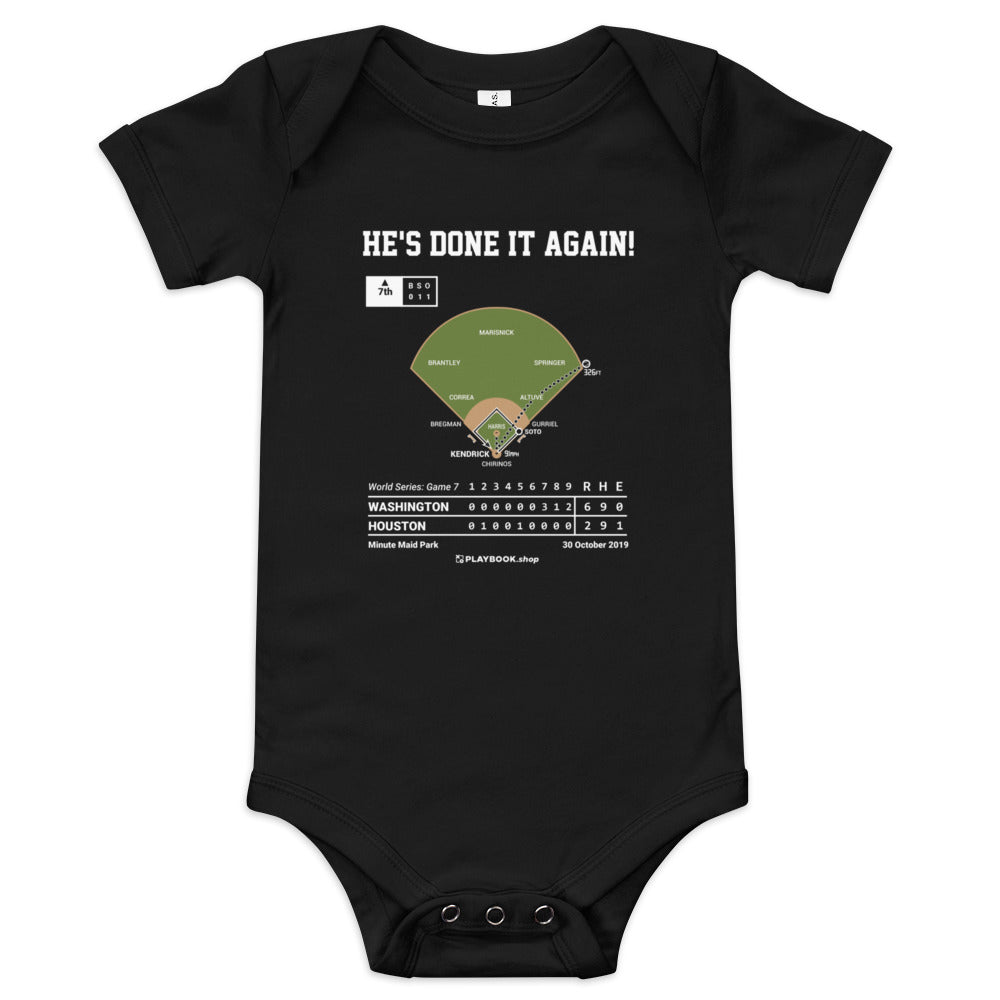 Greatest Washington Nationals Plays Baby Bodysuit: He's Done It Again! (2019)