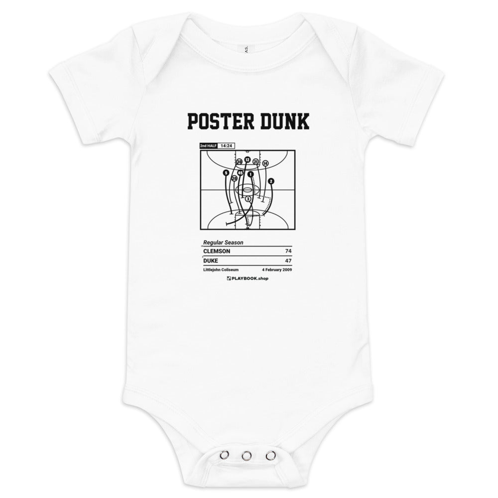 Greatest Clemson Basketball Plays Baby Bodysuit: Poster dunk (2009)