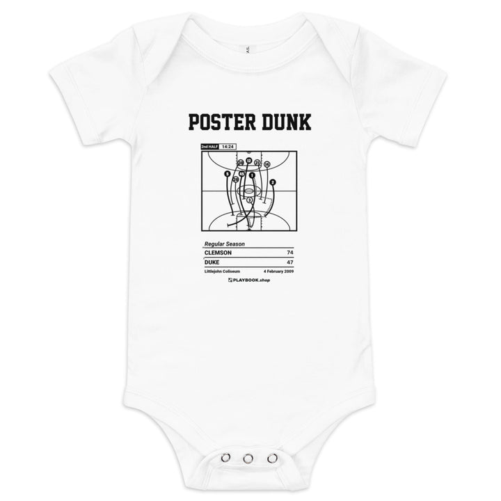 Greatest Clemson Basketball Plays Baby Bodysuit: Poster dunk (2009)