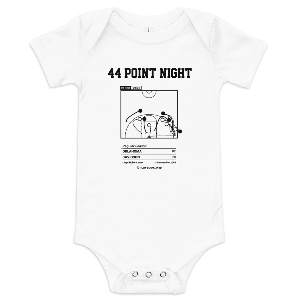 Greatest Davidson Basketball Plays Baby Bodysuit: 44 point night (2008)