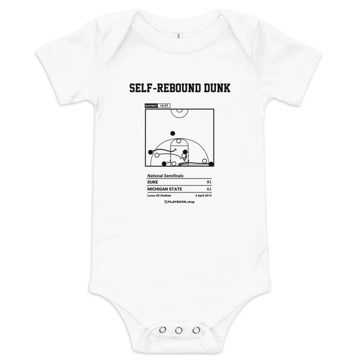 Greatest Duke Basketball Plays Baby Bodysuit: Self-rebound dunk (2015)