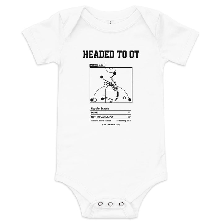 Greatest Duke Basketball Plays Baby Bodysuit: Headed to OT (2015)