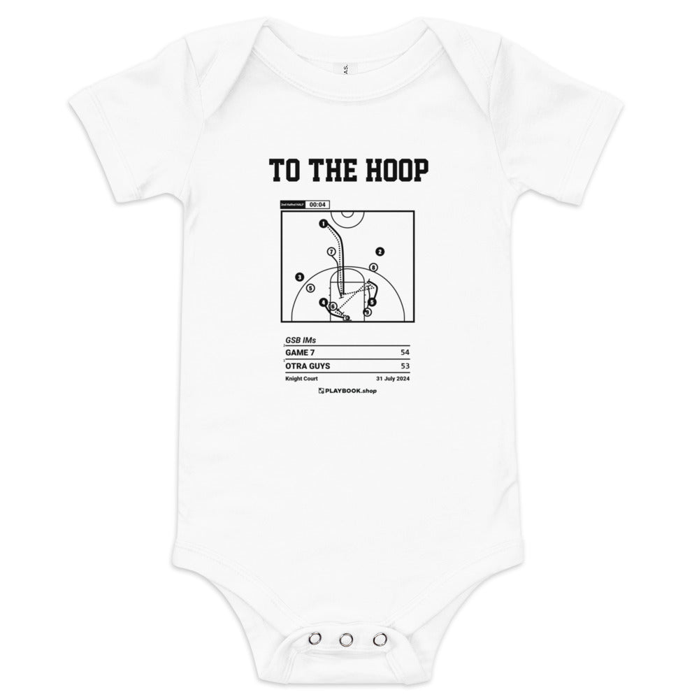 Greatest Game 7 Basketball Plays Baby Bodysuit: To the Hoop (2024)