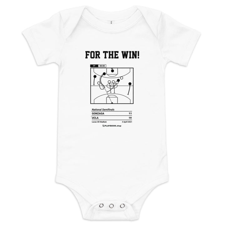 Greatest Gonzaga Basketball Plays Baby Bodysuit: For the win! (2021)