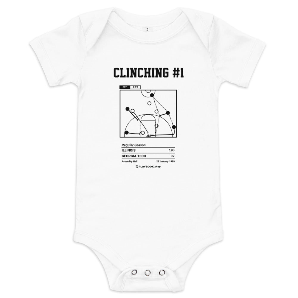 Greatest Illinois Basketball Plays Baby Bodysuit: Clinching #1 (1989)