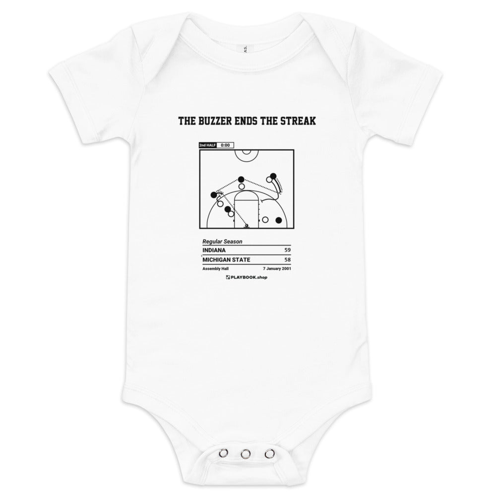 Greatest Indiana Basketball Plays Baby Bodysuit: The buzzer ends the streak (2001)