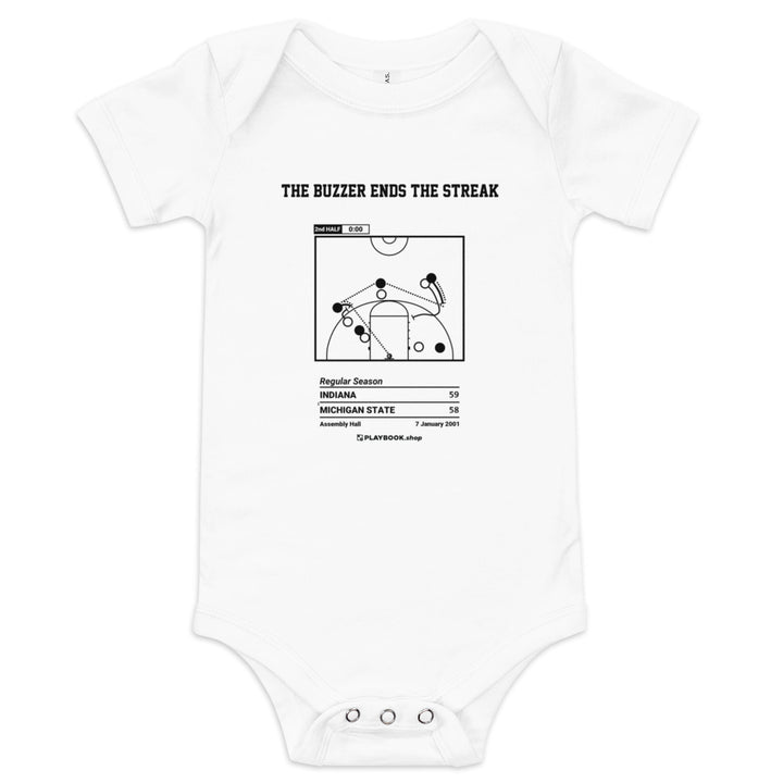 Greatest Indiana Basketball Plays Baby Bodysuit: The buzzer ends the streak (2001)