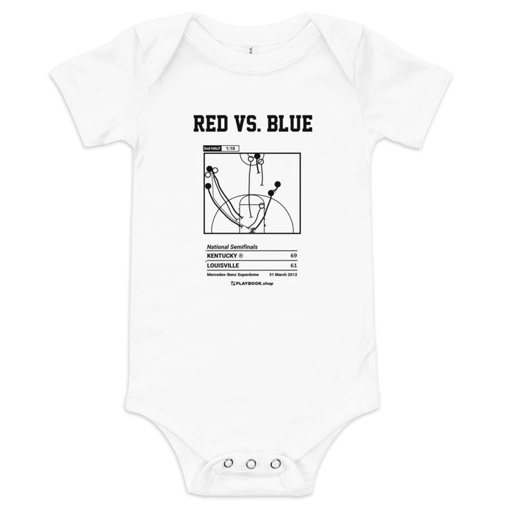 Greatest Kentucky Basketball Plays Baby Bodysuit: Red vs. Blue (2012)