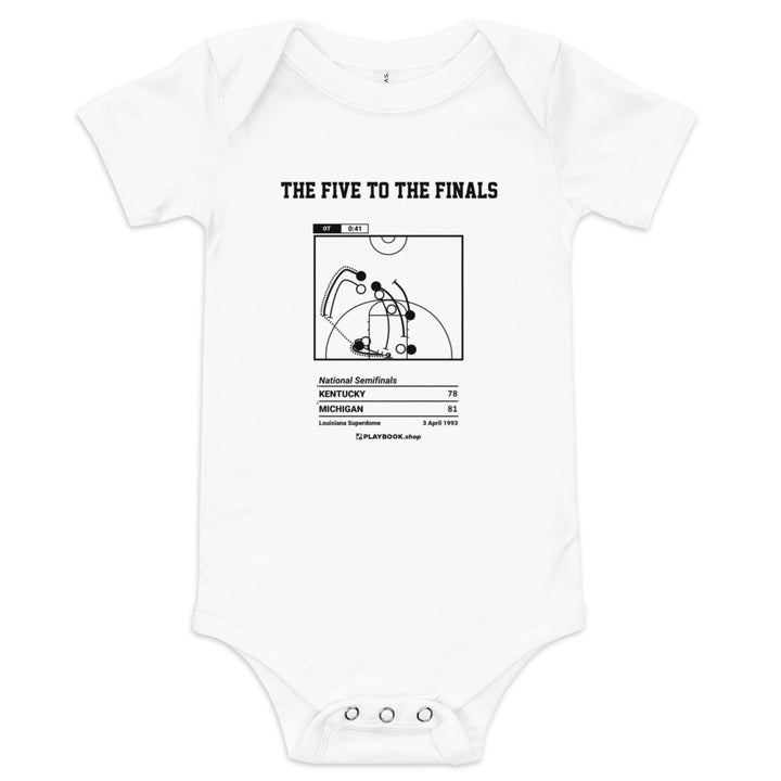 Greatest Michigan Basketball Plays Baby Bodysuit: The Five to the Finals (1993)