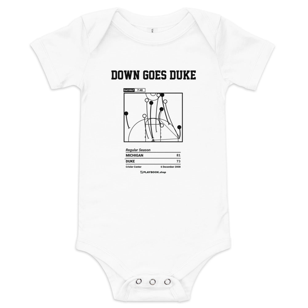 Greatest Michigan Basketball Plays Baby Bodysuit: Down Goes Duke (2008)