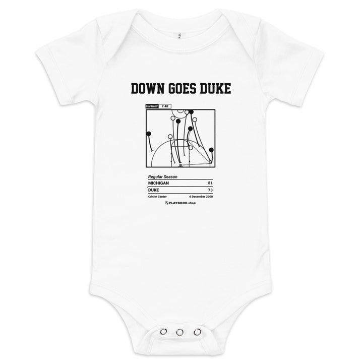 Greatest Michigan Basketball Plays Baby Bodysuit: Down Goes Duke (2008)