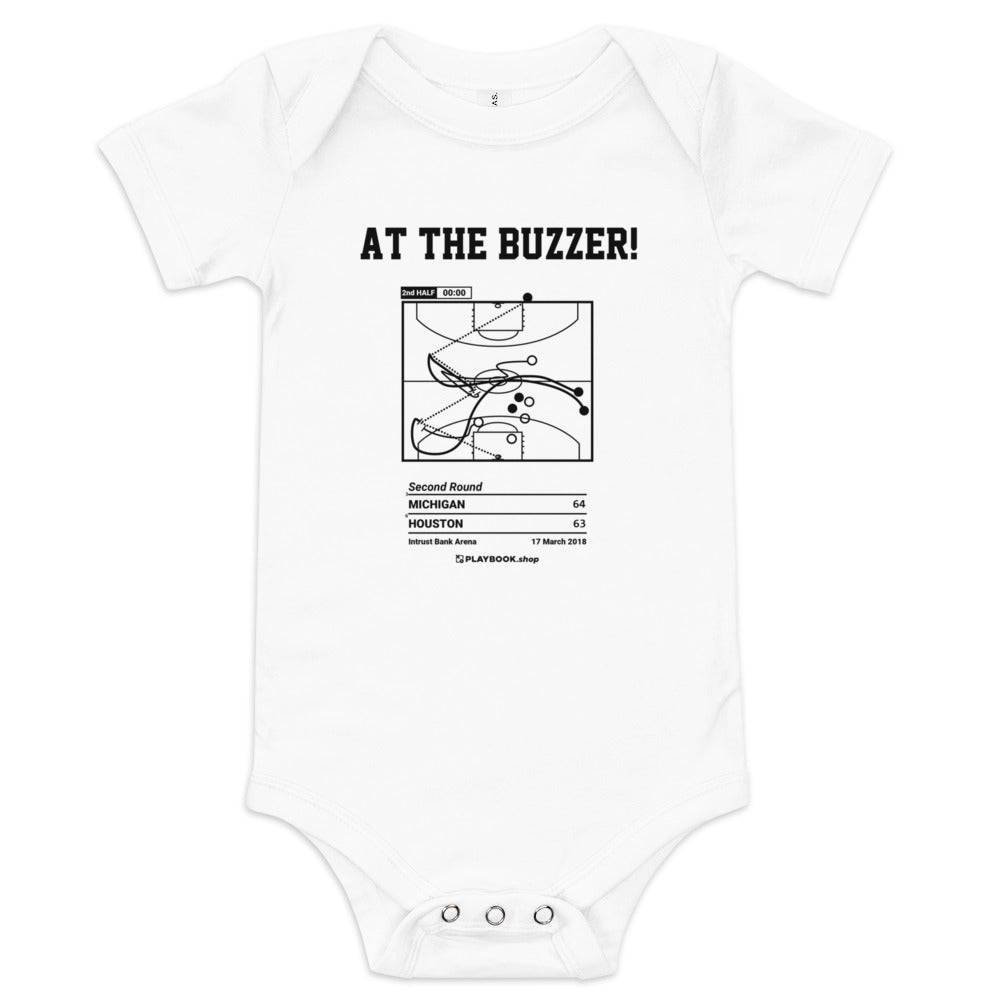 Greatest Michigan Basketball Plays Baby Bodysuit: At the Buzzer! (2018)