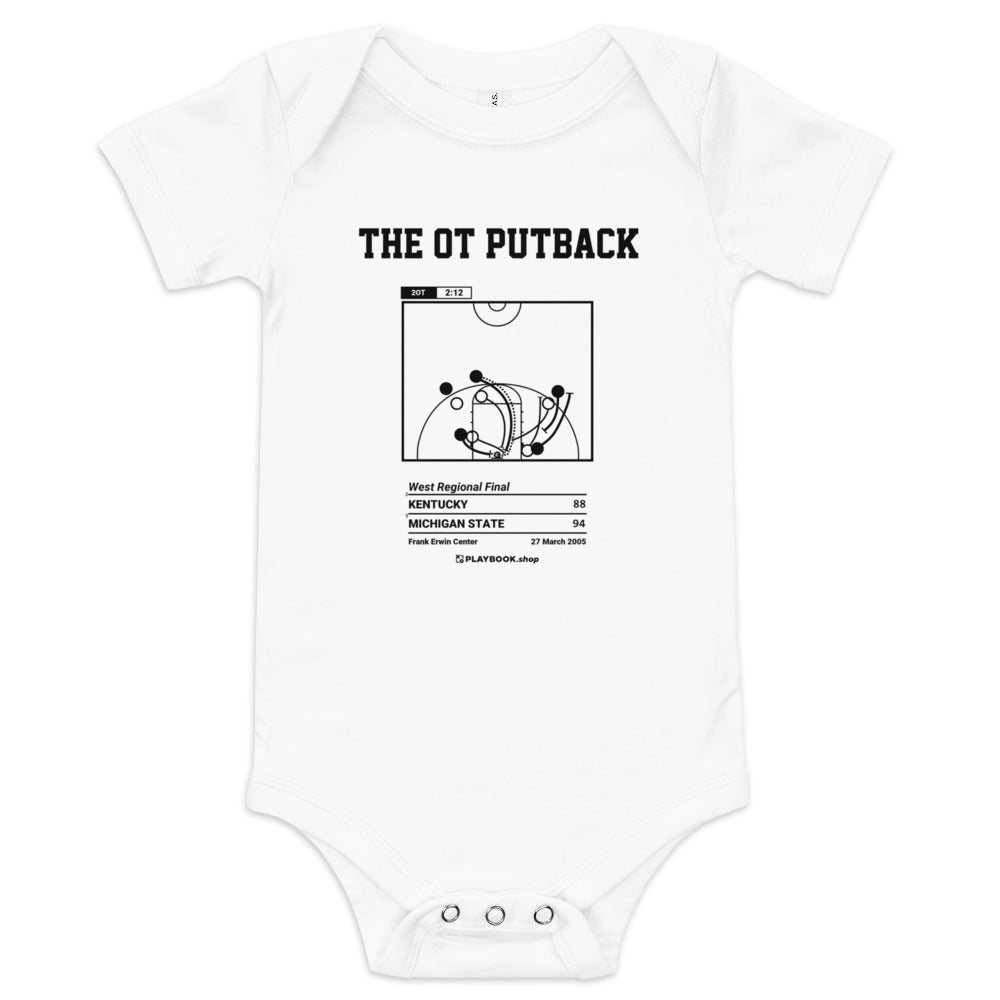 Greatest Michigan State Basketball Plays Baby Bodysuit: The OT Putback (2005)