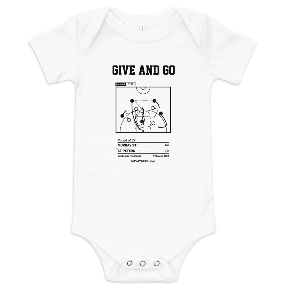 Greatest St. Peter's Basketball Plays Baby Bodysuit: Give and go (2022)