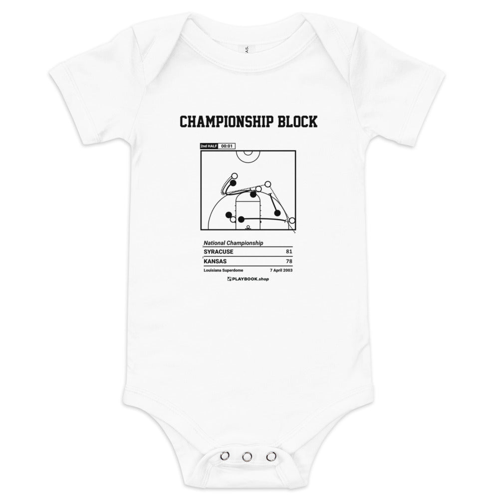Greatest Syracuse Basketball Plays Baby Bodysuit: Championship Block (2003)