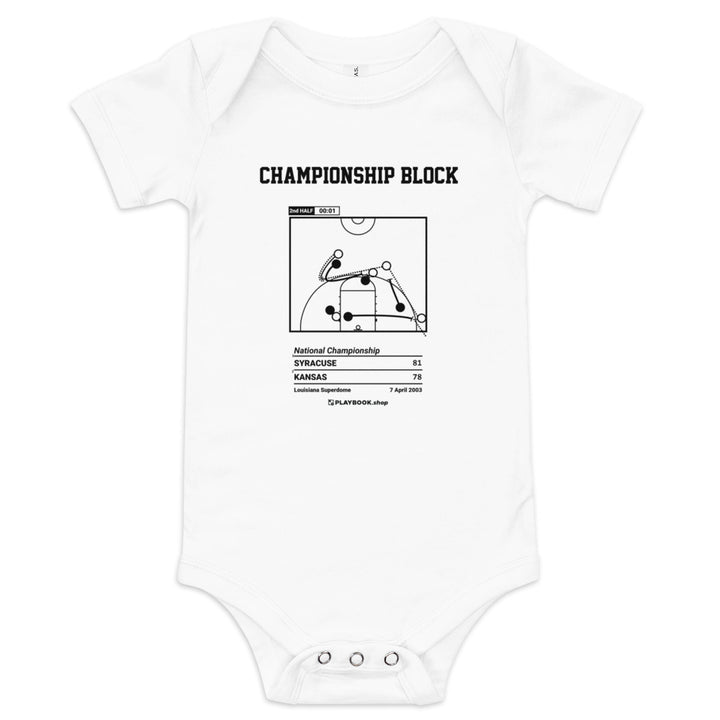Greatest Syracuse Basketball Plays Baby Bodysuit: Championship Block (2003)