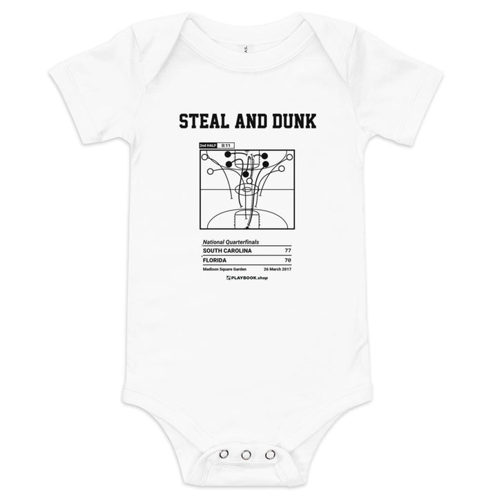 Greatest South Carolina Basketball Plays Baby Bodysuit: Steal and dunk (2017)