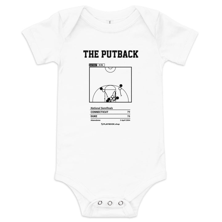 Greatest UCONN Basketball Plays Baby Bodysuit: The putback (2004)