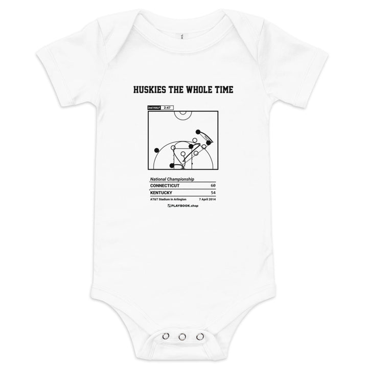 Greatest UCONN Basketball Plays Baby Bodysuit: Huskies the whole time (2014)