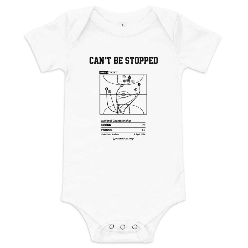 Greatest UCONN Basketball Plays Baby Bodysuit: Can't Be Stopped (2024)