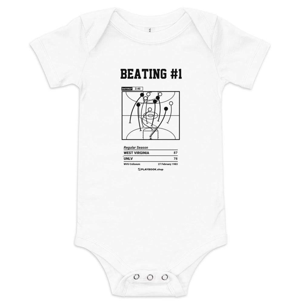 Greatest West Virginia Basketball Plays Baby Bodysuit: Beating #1 (1983)