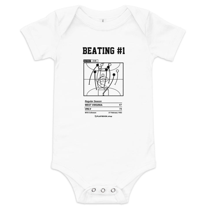 Greatest West Virginia Basketball Plays Baby Bodysuit: Beating #1 (1983)