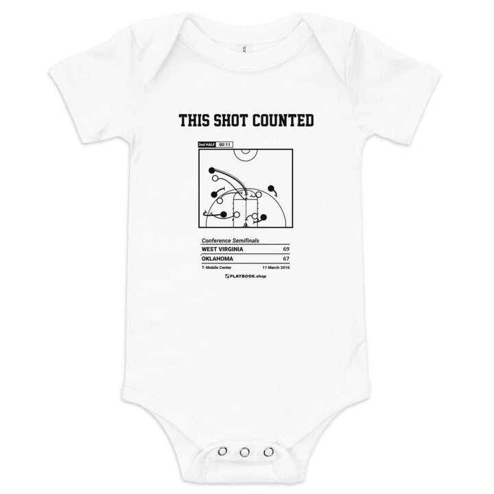 Greatest West Virginia Basketball Plays Baby Bodysuit: This shot counted (2016)