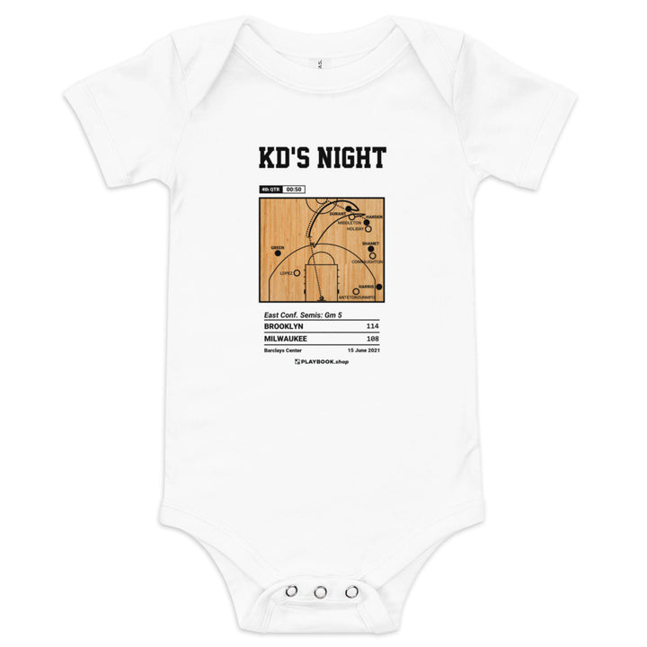 Greatest Brooklyn Nets Plays Baby Bodysuit: KD's night (2021)