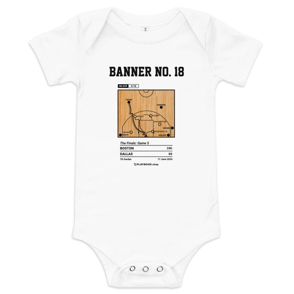 Greatest Boston Celtics Plays Baby Bodysuit: BANNER NO. 18 (2024)