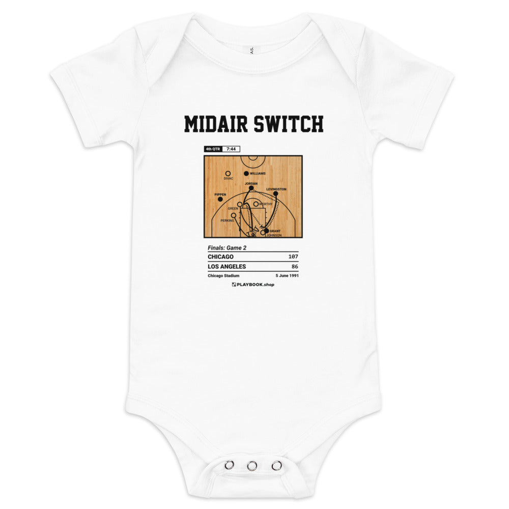 Greatest Chicago Bulls Plays Baby Bodysuit: Midair Switch (1991)