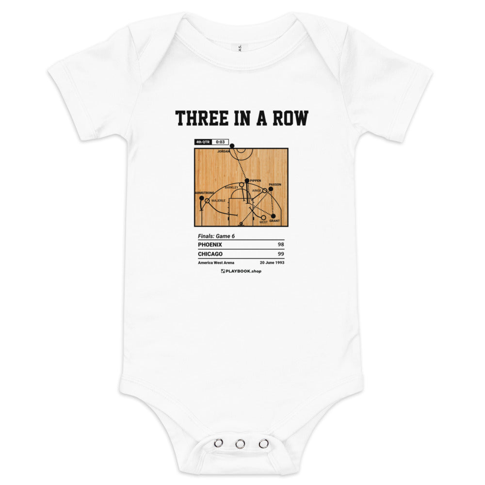Greatest Chicago Bulls Plays Baby Bodysuit: Three in a row (1993)