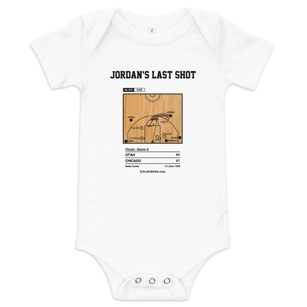 Greatest Chicago Bulls Plays Baby Bodysuit: Jordan's last shot (1998)