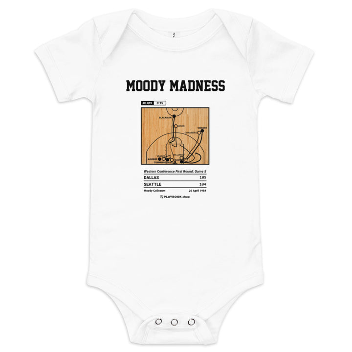Greatest Dallas Mavericks Plays Baby Bodysuit: Moody Madness (1984)