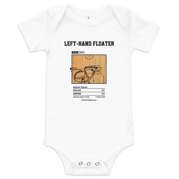 Greatest Dallas Mavericks Plays Baby Bodysuit: Left-hand floater (2024)