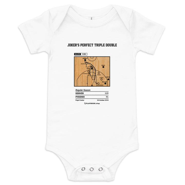 Greatest Denver Nuggets Plays Baby Bodysuit: Joker's Perfect triple double (2018)