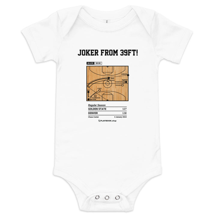 Greatest Denver Nuggets Plays Baby Bodysuit: Joker from 39ft! (2024)
