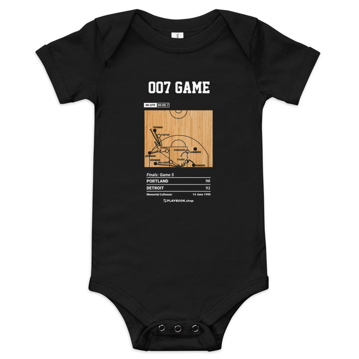 Greatest Detroit Pistons Plays Baby Bodysuit: 007 game (1990)